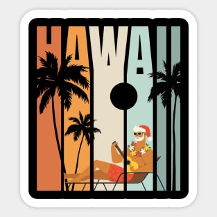 Christmas in July Santa Hawaiian Summer Surf Hawaii Sticker